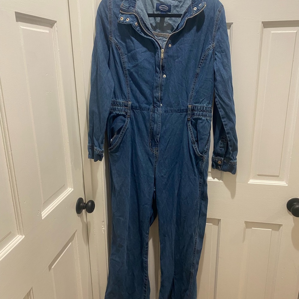 NWOT Scoop NYC Blue Denim Jumpsuit